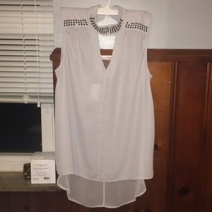 Sheer gray/silver top